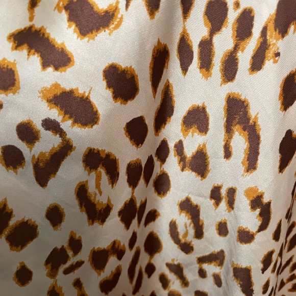 Free People leopard, satin skirt. Size 2. - Picture 2 of 7